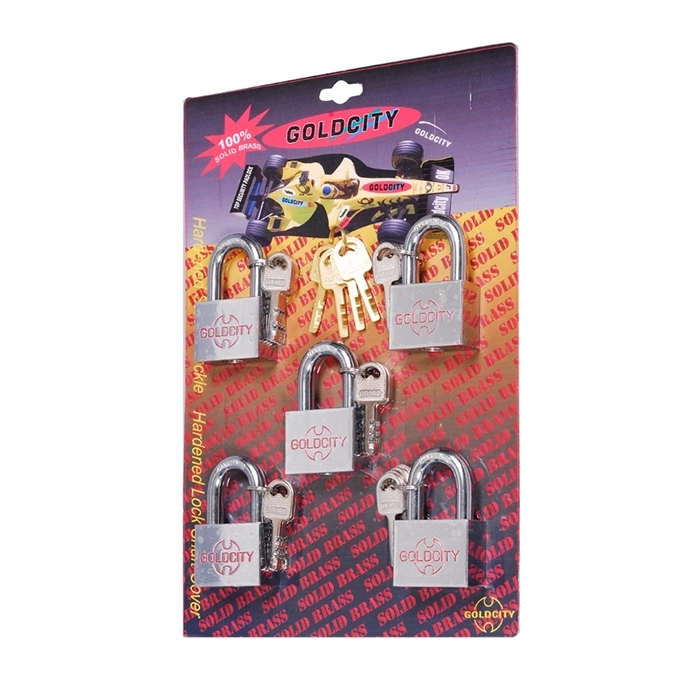 square type steel ball locking brass padlock with master key gold city.jpg