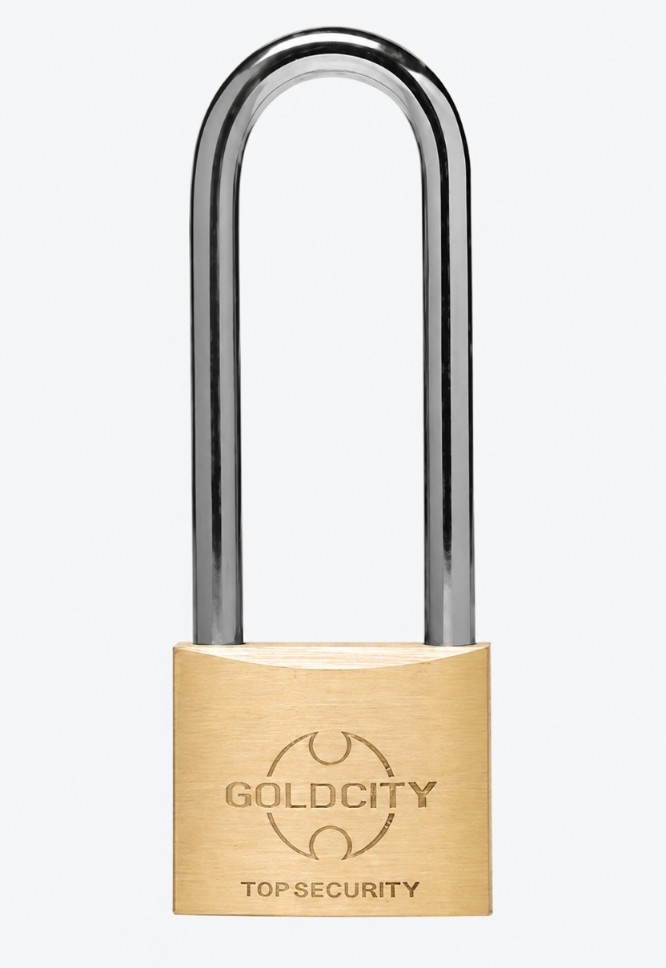GOLD CITY brass long-shackle padlock for clearance and replacement-fit applications.jpg
